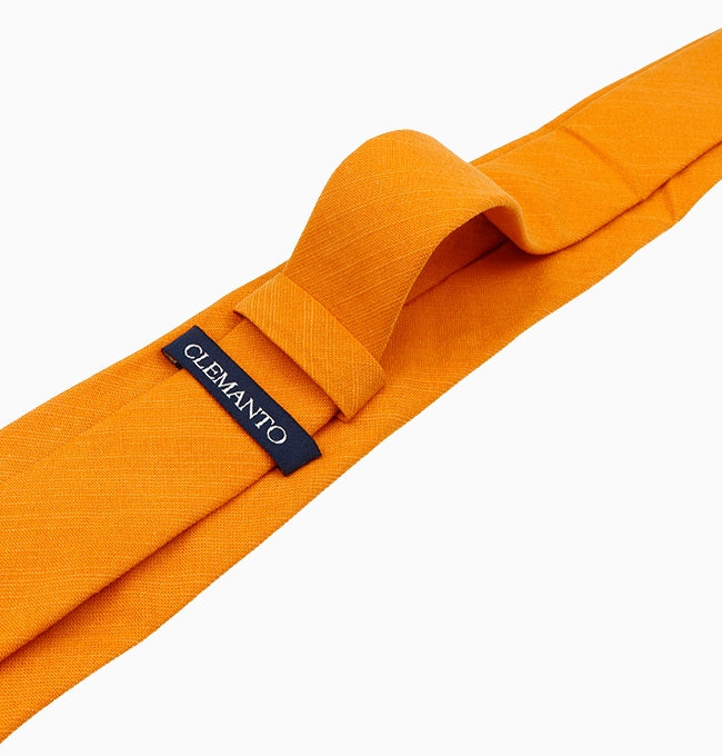 Cravate Orange Cuivré Homme en Coton
