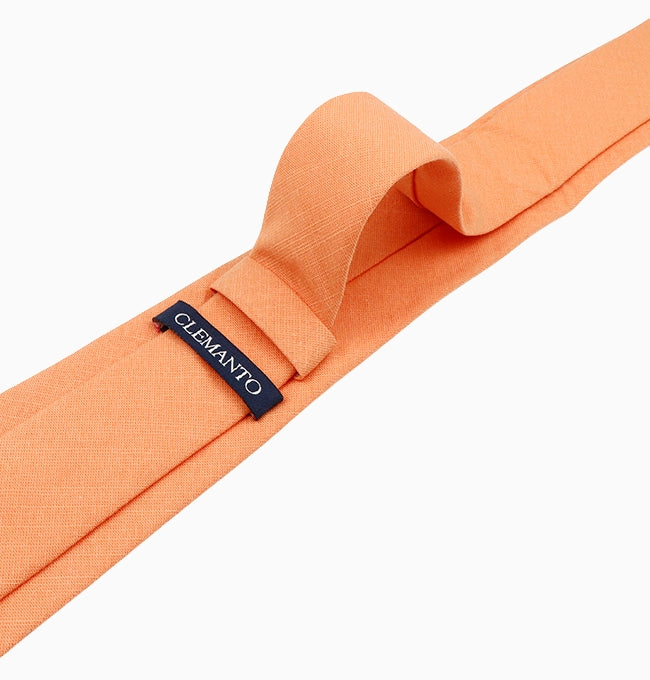 Cravate Orange Homme en Coton
