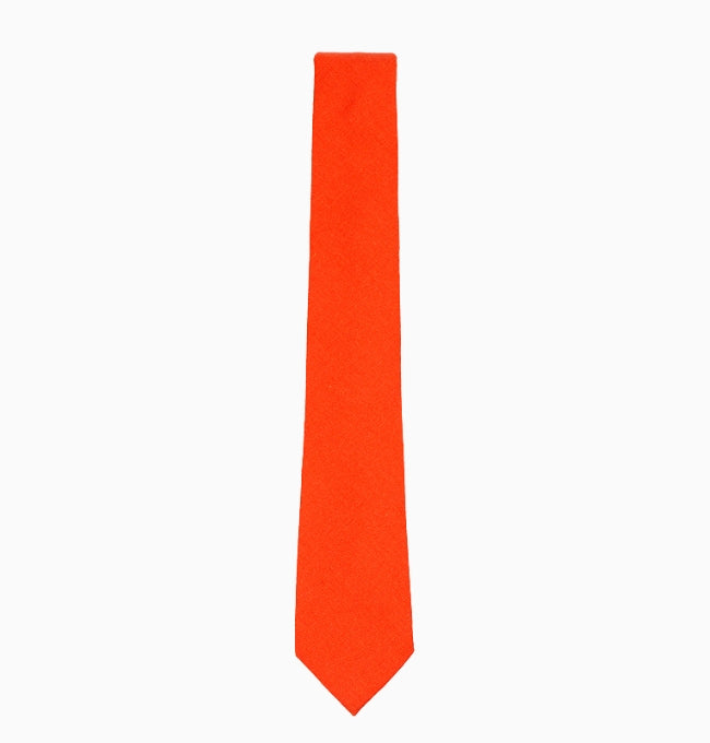 Cravate Orange Homme en Lin