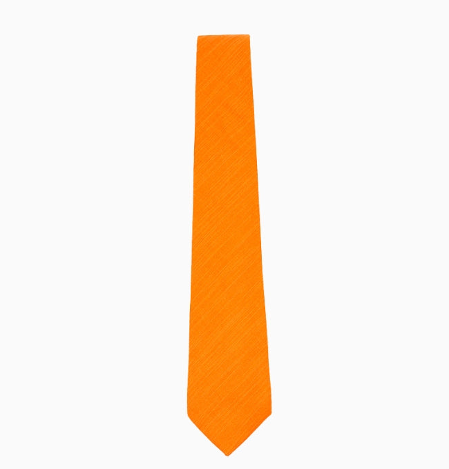 Cravate Orange Saumon Homme en Coton