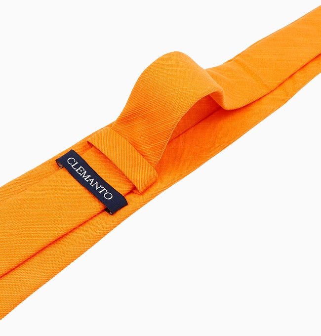 Cravate Orange Saumon Homme en Coton