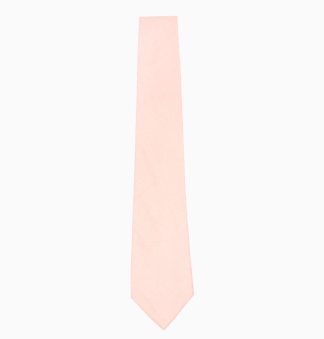 Cravate Rose Dragée Homme en Coton Côtelé