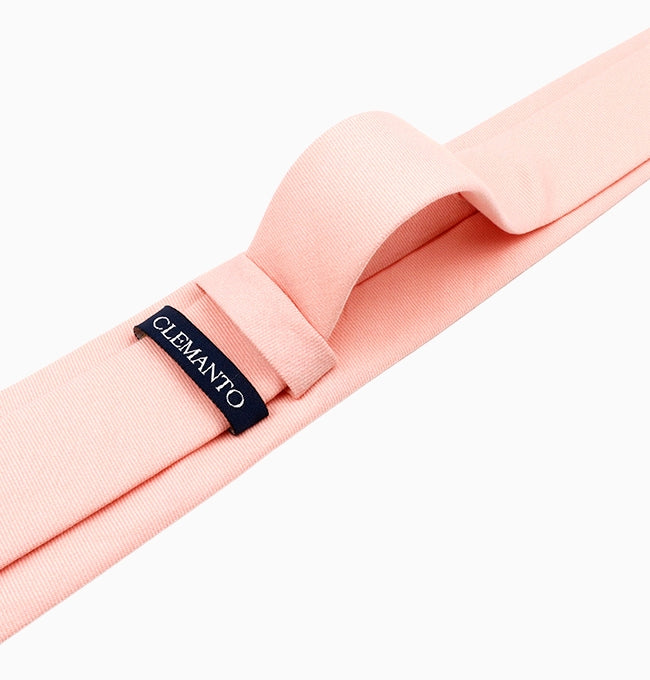 Cravate Rose Dragée Homme en Coton Côtelé