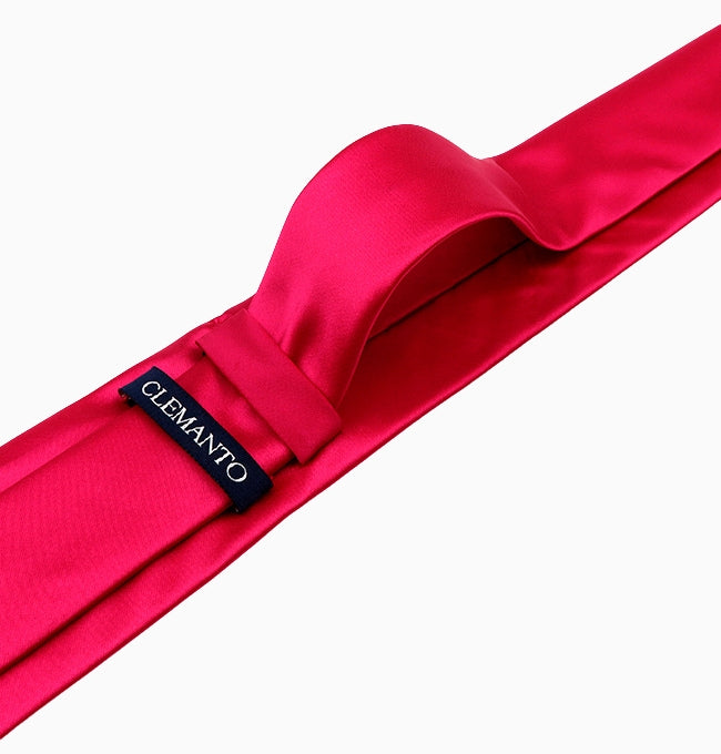 Cravate Rose Fuchsia Homme en Polyester