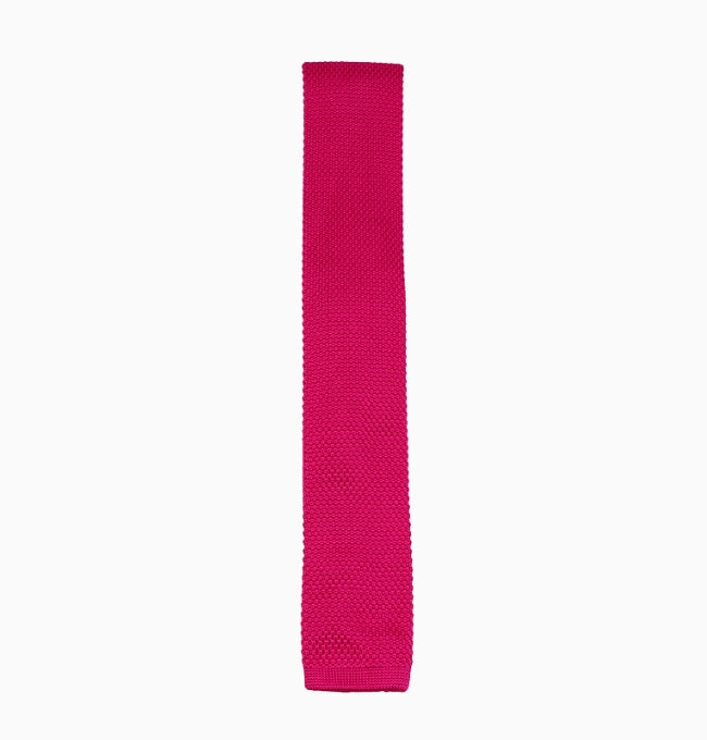 Cravate Rose Fuchsia Homme en Tricot