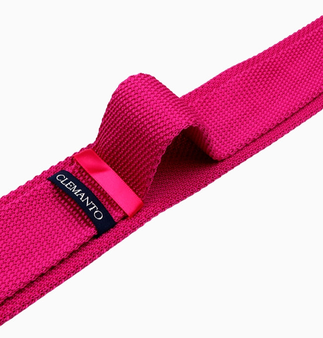 Cravate Rose Fuchsia Homme en Tricot