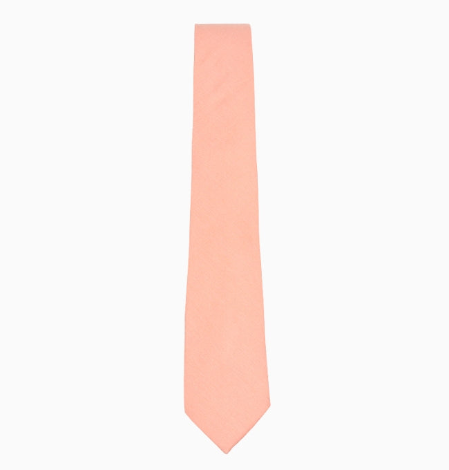 Cravate Rose Pastel Homme en Coton Côtelé