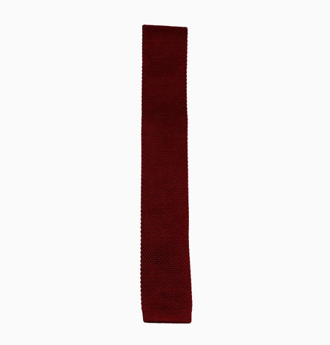 Cravate Rouge Bordeaux Homme en Tricot