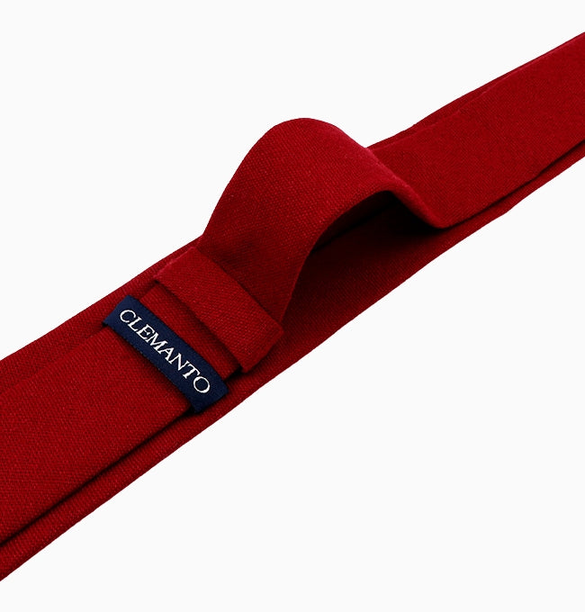 Cravate Rouge Cerise Homme en Lin