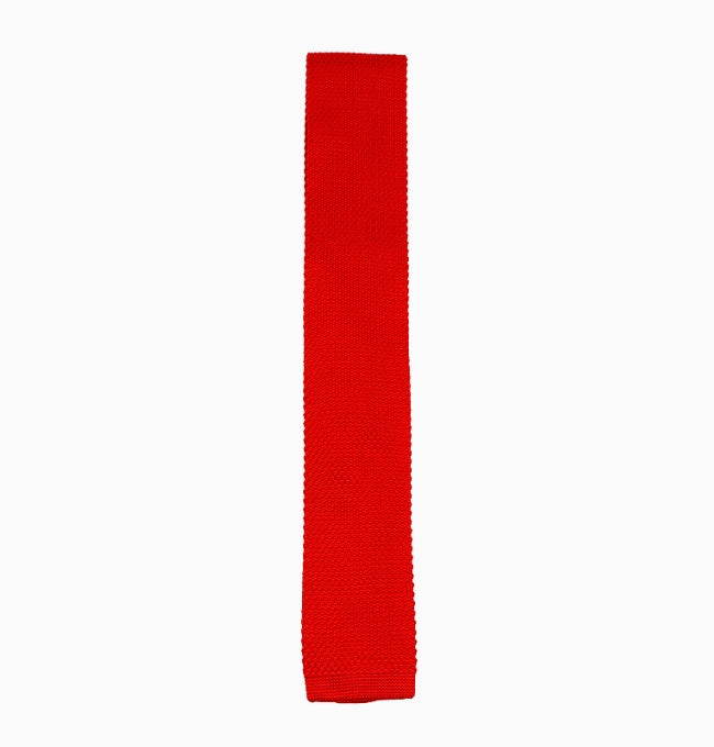 Cravate Rouge Homme en Tricot