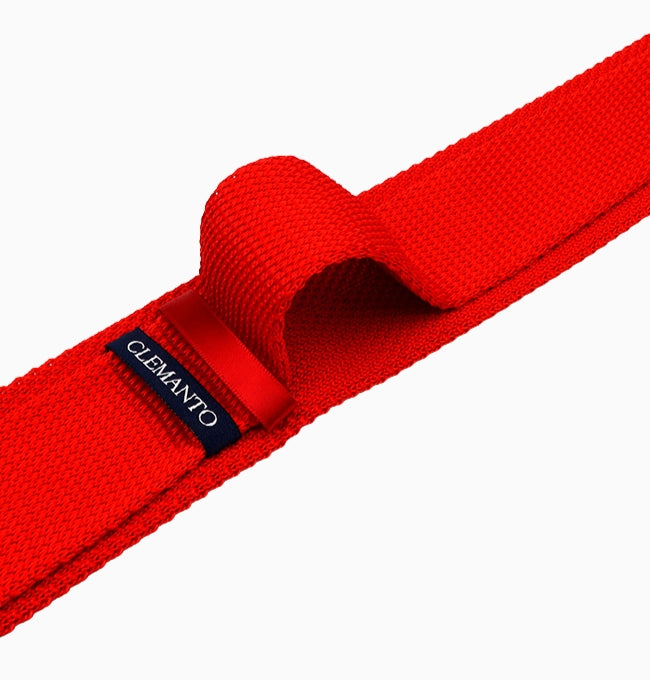 Cravate Rouge Homme en Tricot