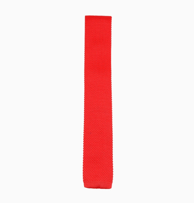 Cravate Terracotta Brûlé Homme en Tricot