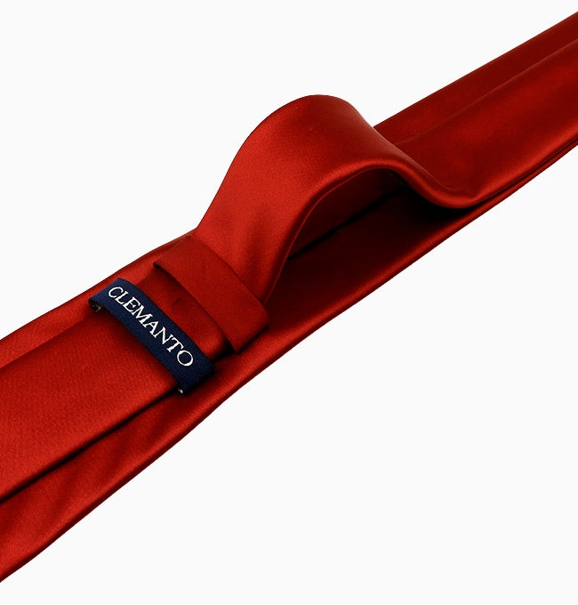 Cravate Terracotta Brun Homme en Polyester