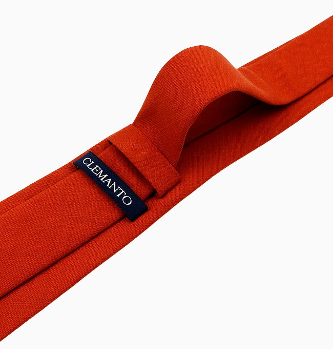 Cravate Terracotta Clair Homme en Coton