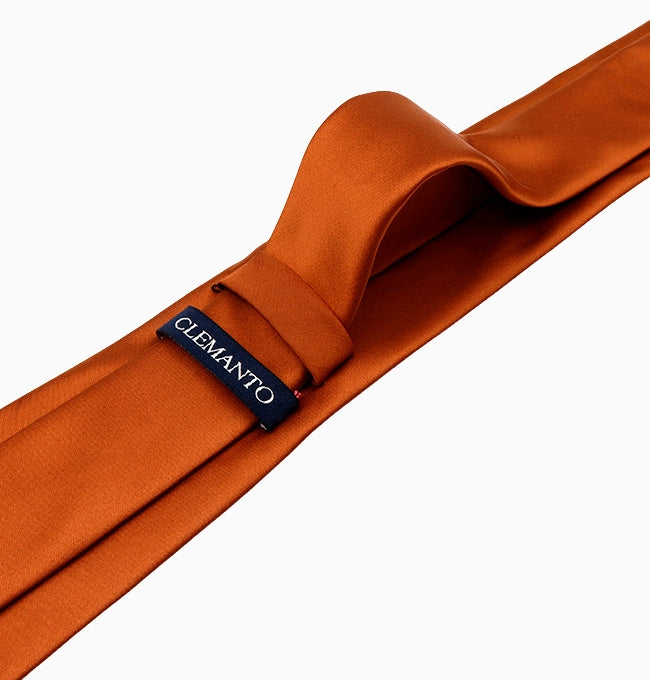Cravate Terracotta Foncé Homme en Polyester