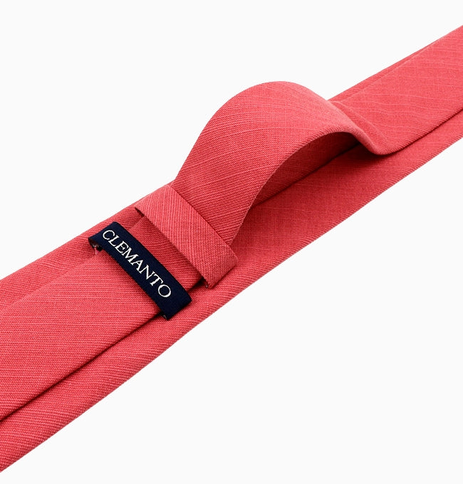 Cravate Terracotta Homme en Coton