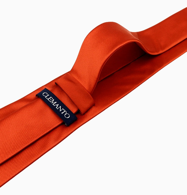 Cravate Terracotta Homme en Polyester