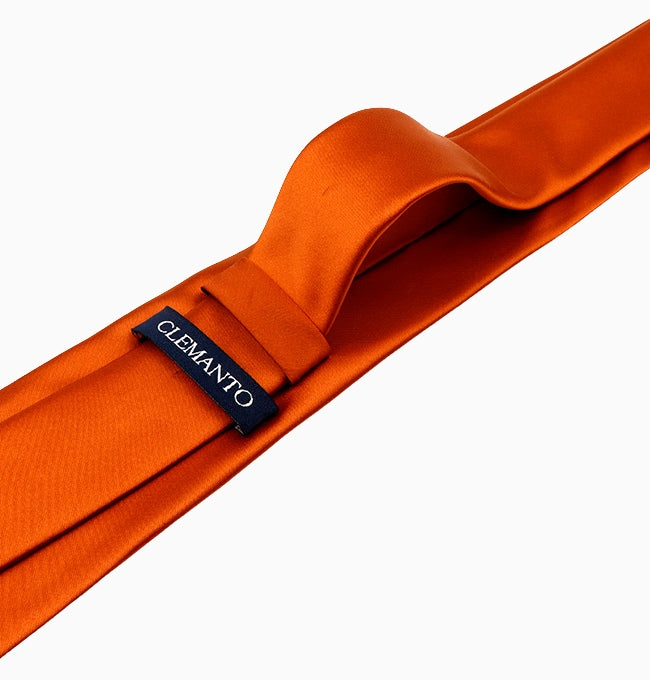 Cravate Terracotta Profond Homme en Polyester