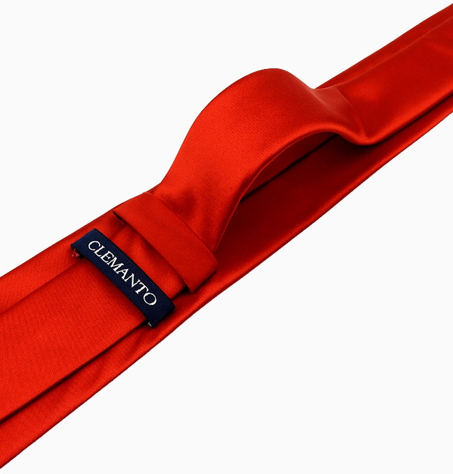 Cravate Terracotta Sienne Homme en Polyester