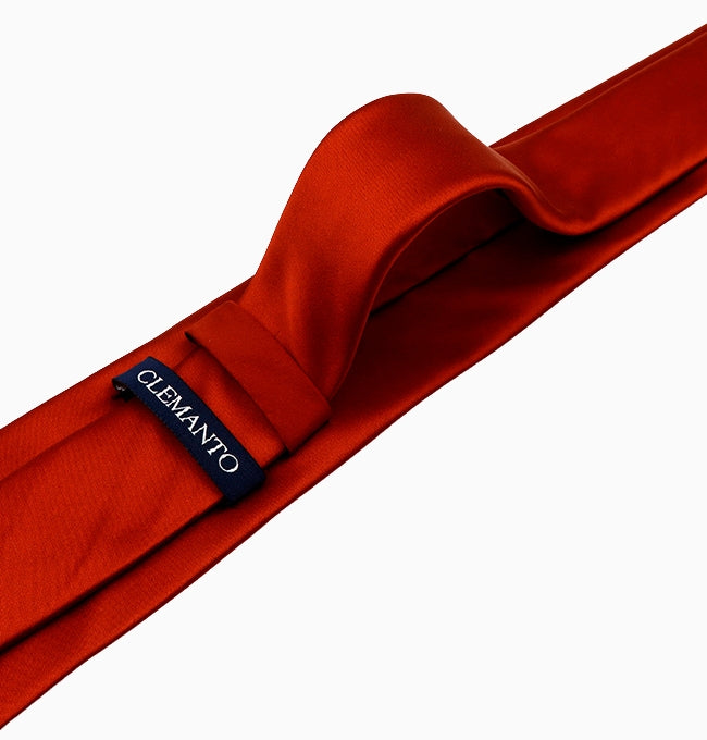 Cravate Terracotta Terre Homme en Polyester