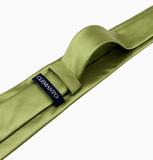 Cravate Vert Amande Homme en Polyester