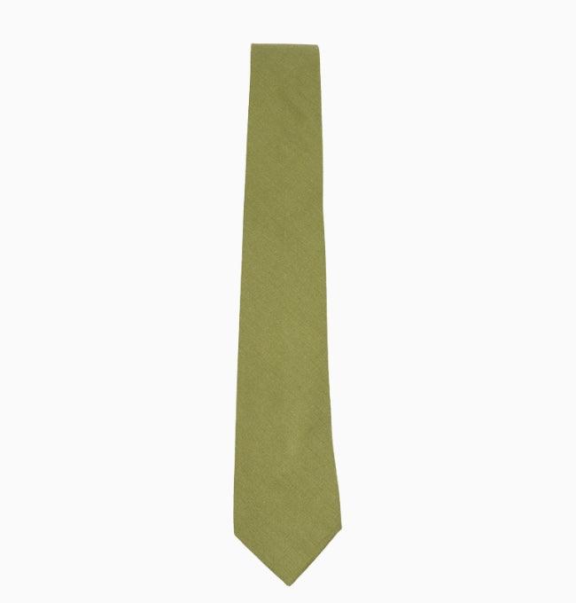 Cravate Vert d'Eau Homme en Coton Côtelé