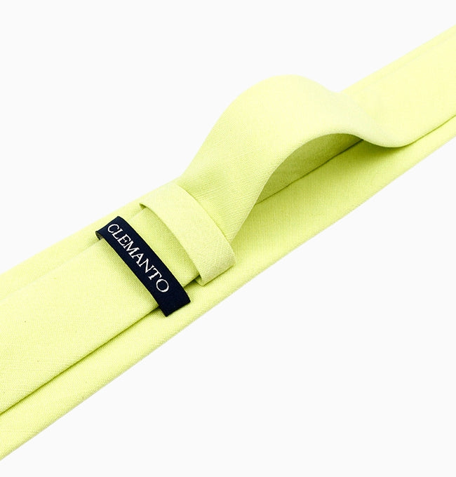 Cravate Vert Kaki Homme en Coton