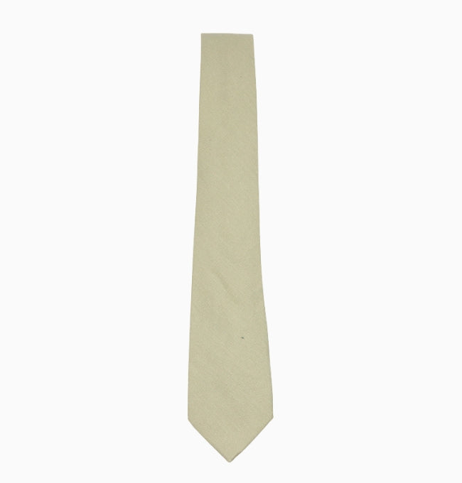 Cravate Vert Kaki Homme en Coton Côtelé