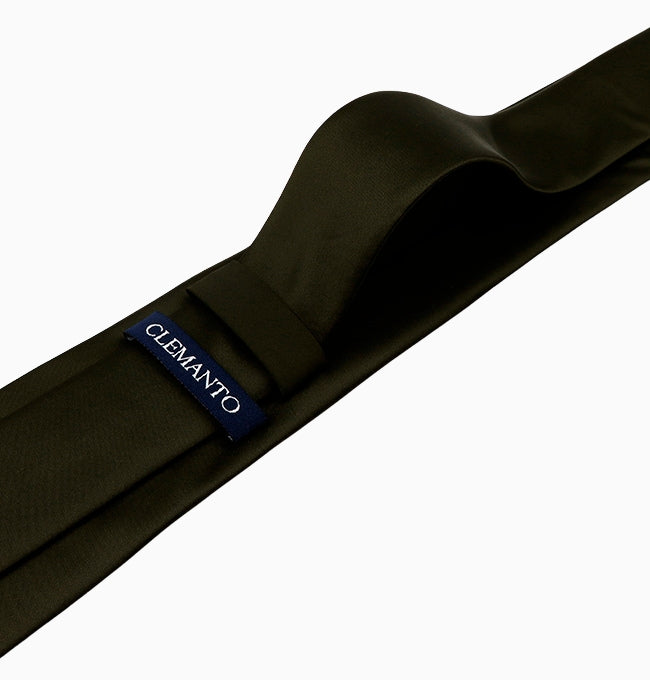 Cravate Vert Kaki Homme en Polyester