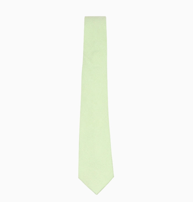 Cravate Vert Menthe Homme en Coton