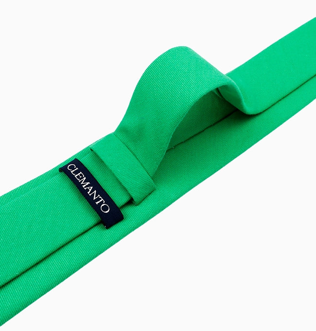 Cravate Vert Olive Homme en Coton Côtelé