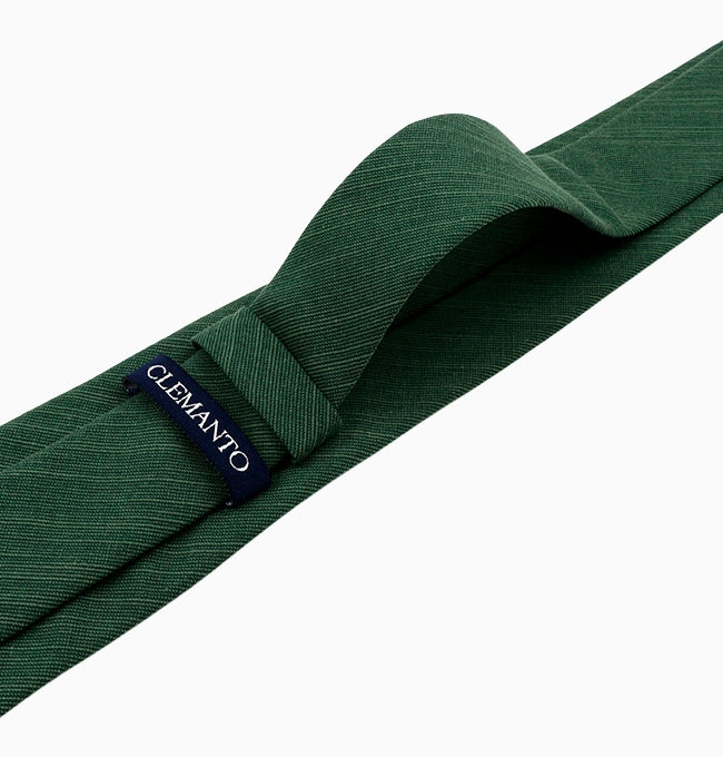 Cravate Vert Sapin Homme en Coton