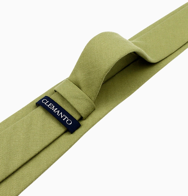 Cravate Vert Sapin Homme en Coton Côtelé