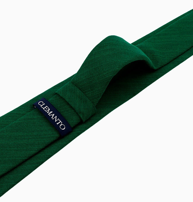 Cravate Vert Sauge Homme en Coton