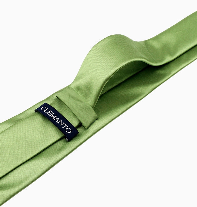 Cravate Vert Sauge Homme en Polyester