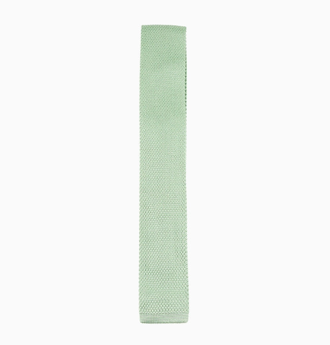 Cravate Vert Sauge Homme en Tricot