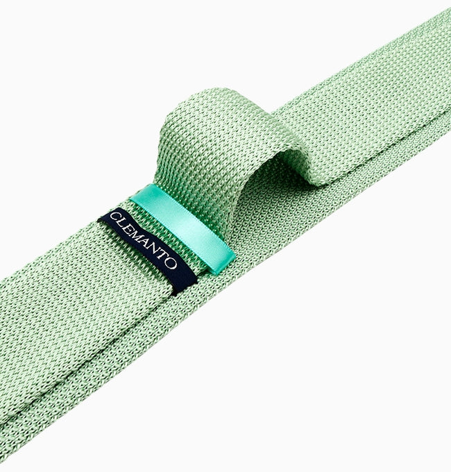 Cravate Vert Sauge Homme en Tricot