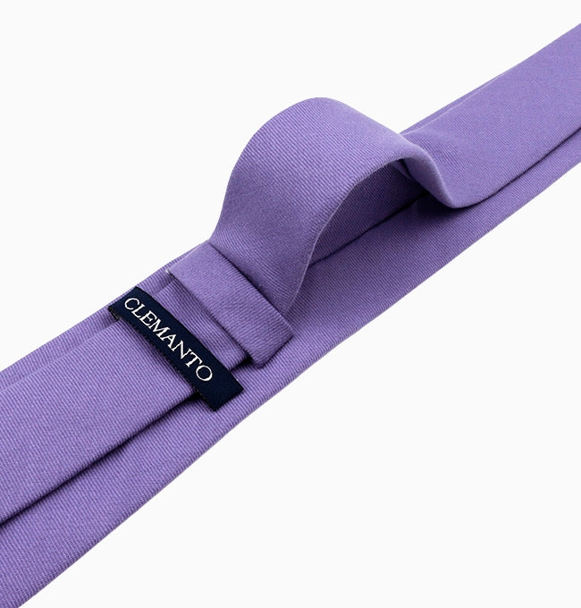 Cravate Violet Prune Homme en Coton Côtelé