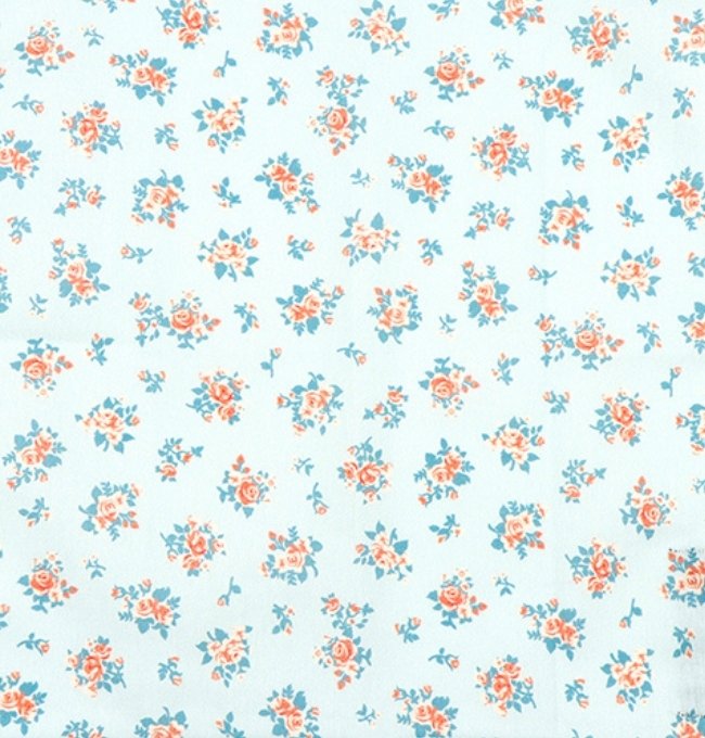 Motif Liberty Bleu Ciel Plumbago en Coton