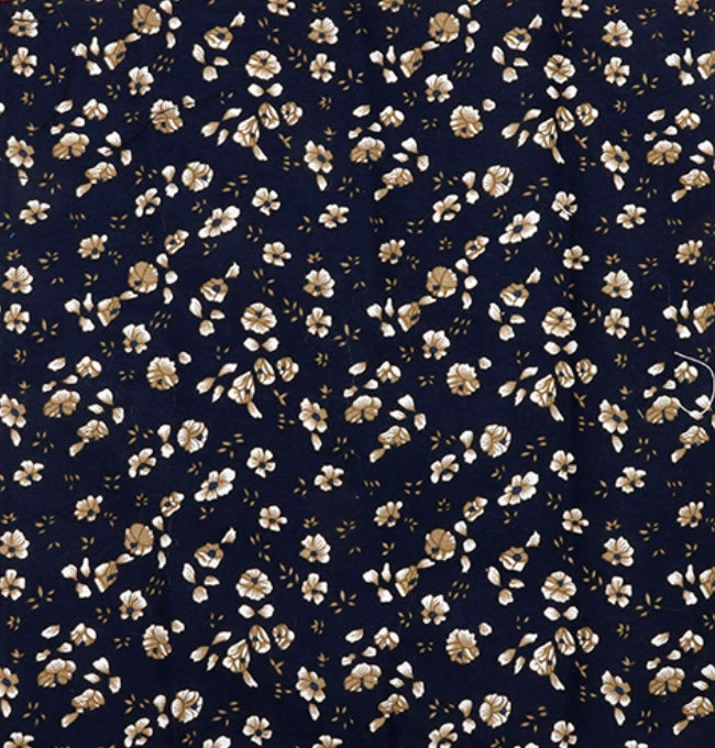 Motif Liberty Bleu Marine Lobélia en Coton