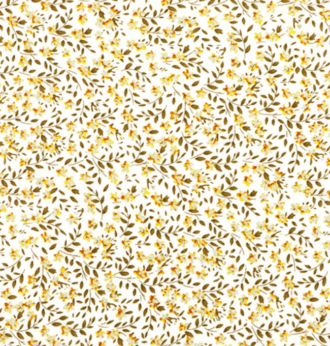 Motif Liberty Jaune et Vert Jonquille en Coton