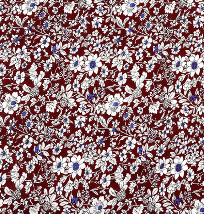 Motif Liberty Rouge Coquelicot en Coton