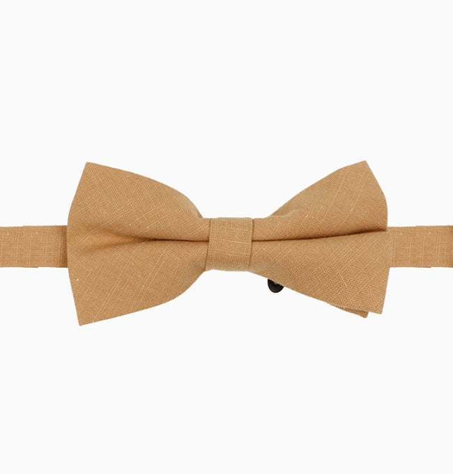 Noeud Papillon Beige Caramel Homme en Coton