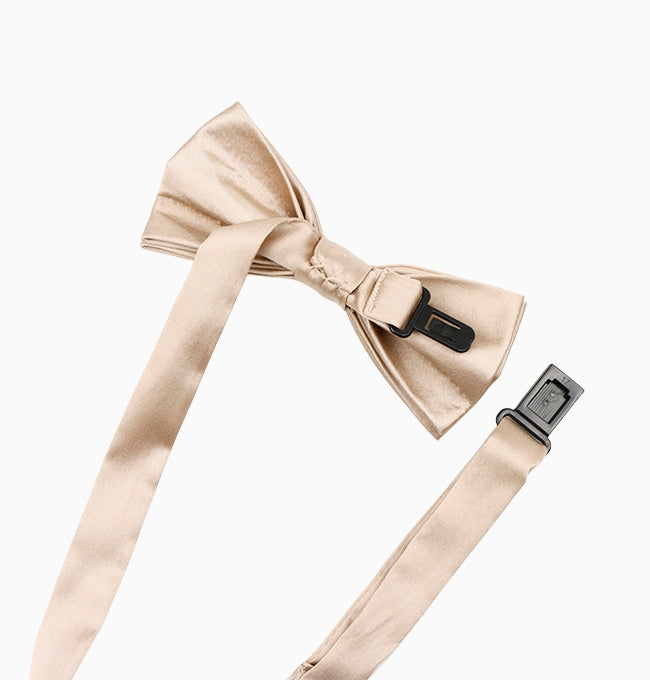 Noeud Papillon Beige Crème Enfant en Polyester