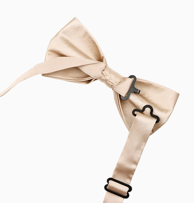 Noeud Papillon Beige Crème Homme en Polyester