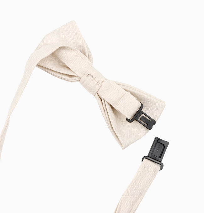 Noeud Papillon Beige Enfant en Coton