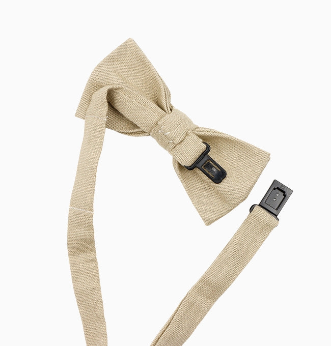 Noeud Papillon Beige Enfant en Lin