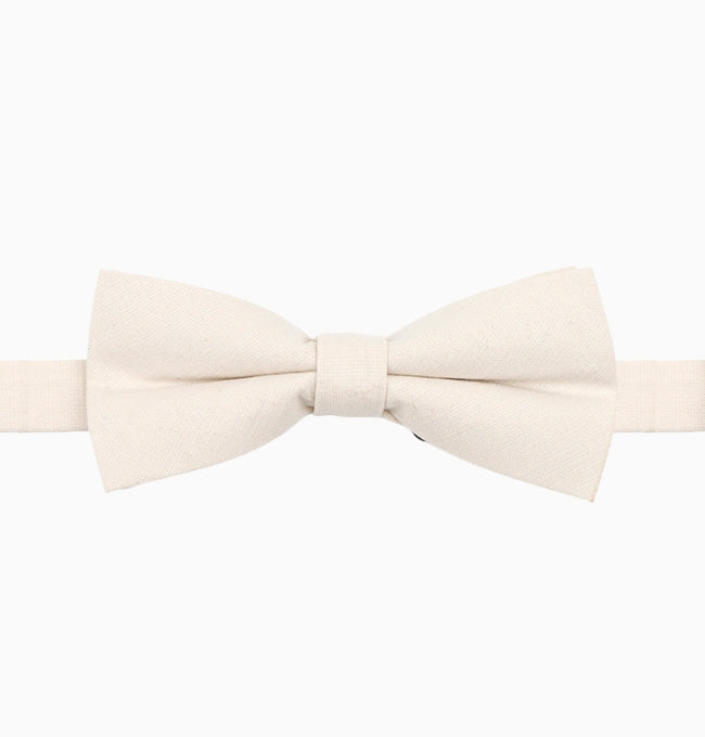 Noeud Papillon Beige Homme en Coton