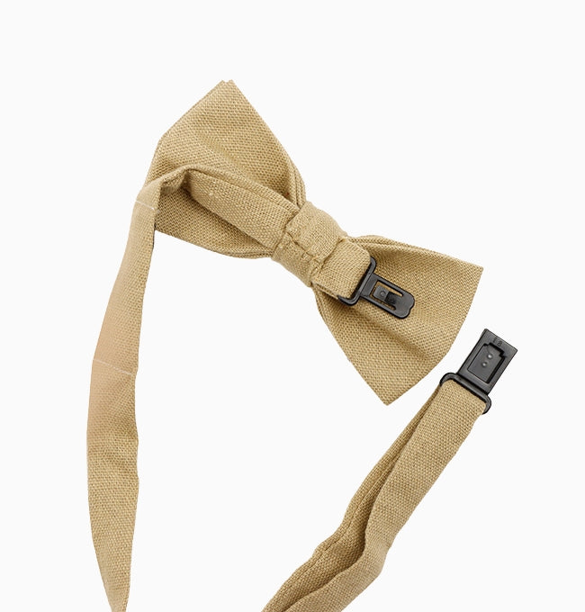 Noeud Papillon Beige Sable Enfant en Lin