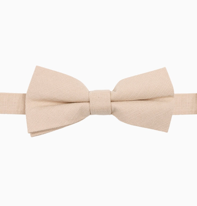 Noeud Papillon Beige Sable Homme en Coton